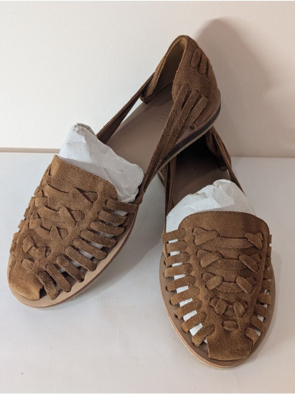 NEW Nisolo Huarache Women's Brown Suede Sandal, Size 8